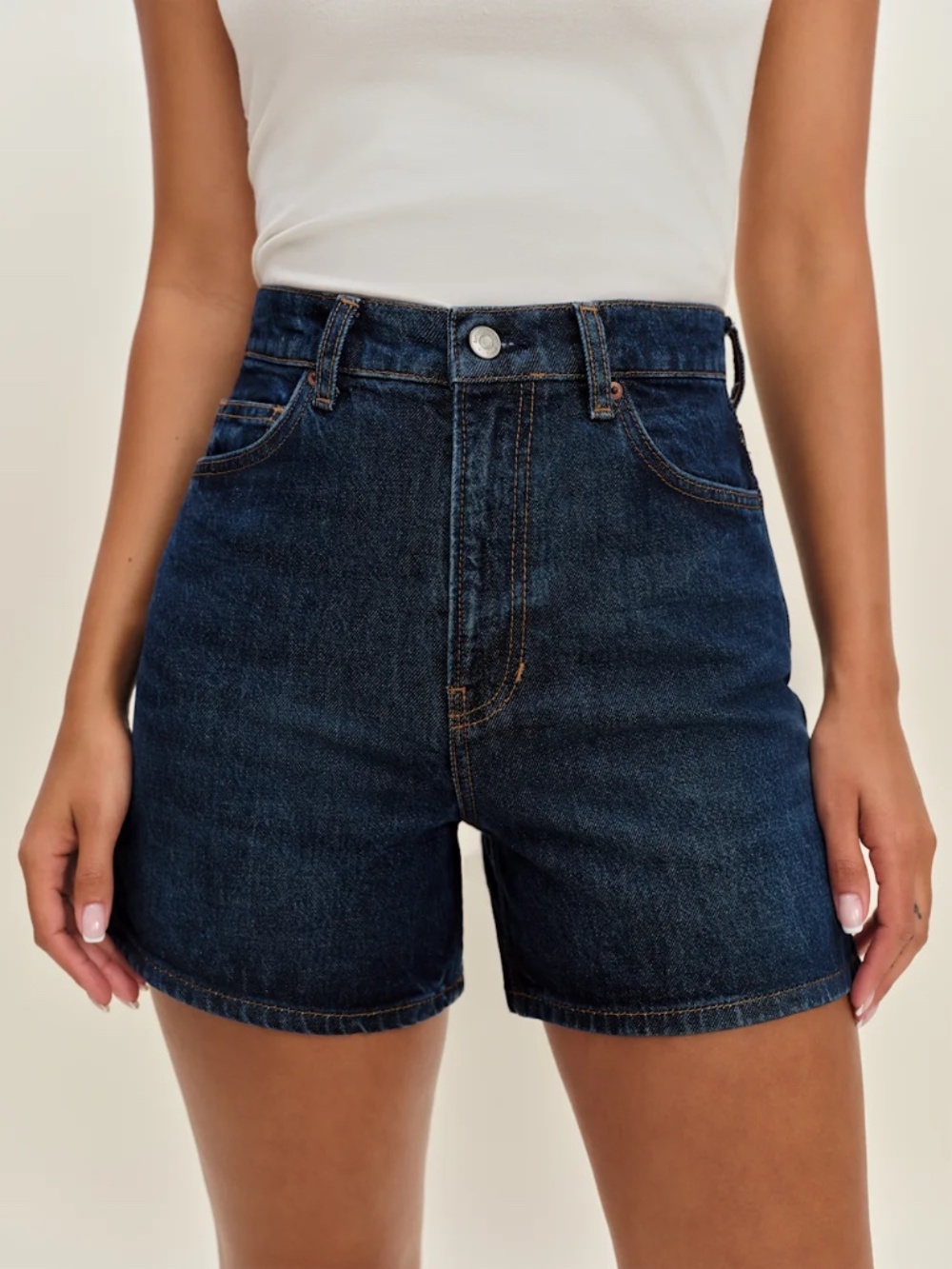 Reformation Saige High Rise 4” Jean Shorts Blue - Size 33